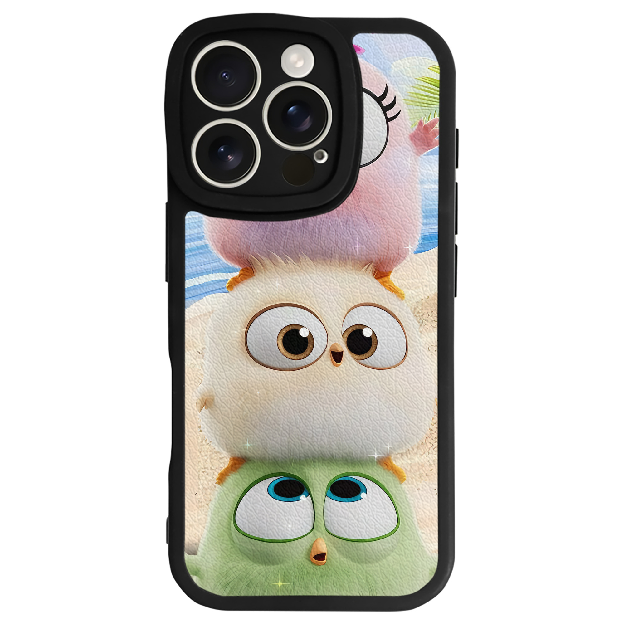 （画像用） Angry Birds アングリーバード 【iPhone 16シリーズ対応】シリコンスマホケース（レザー調） 材質：シリコン